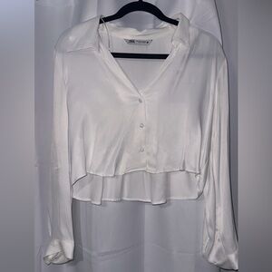 ZARA Elegant White Women's Blouse